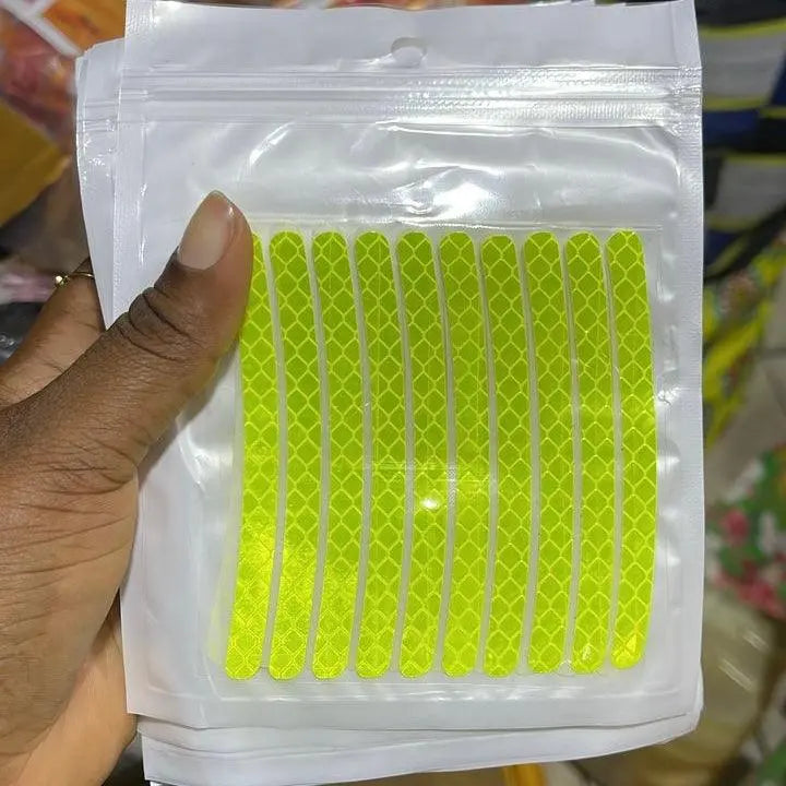Lot de 20 Bandes d'avertissement de nuit  pour jante (Vert)